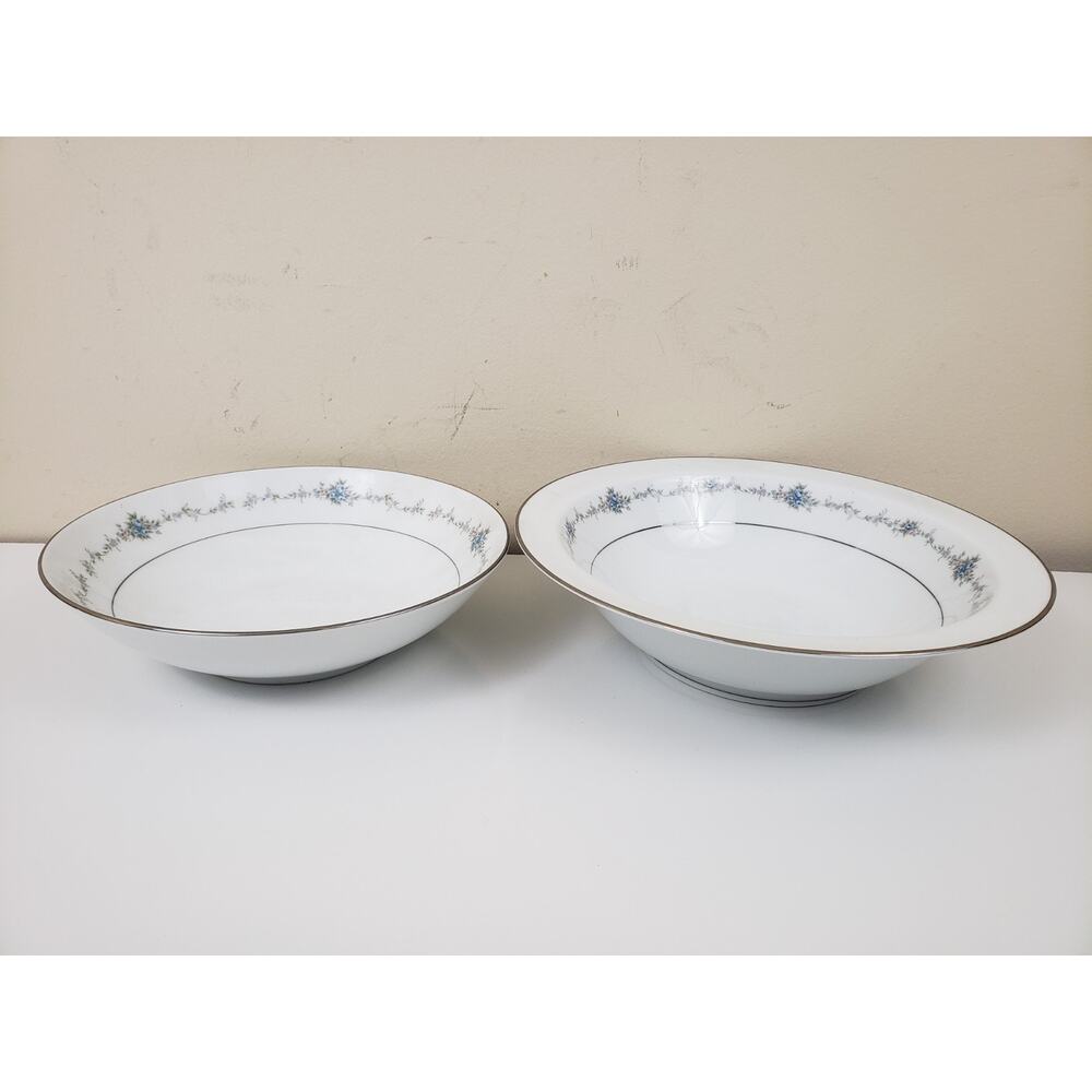 Noritake Fine China GLENCOE #6505 Serving Bowl Round 10" & 8" Vegetable Lot of 2